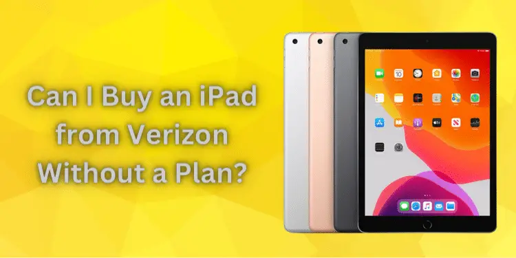 Can I Buy an iPad from Verizon Without a Plan? [Solved 2024]
