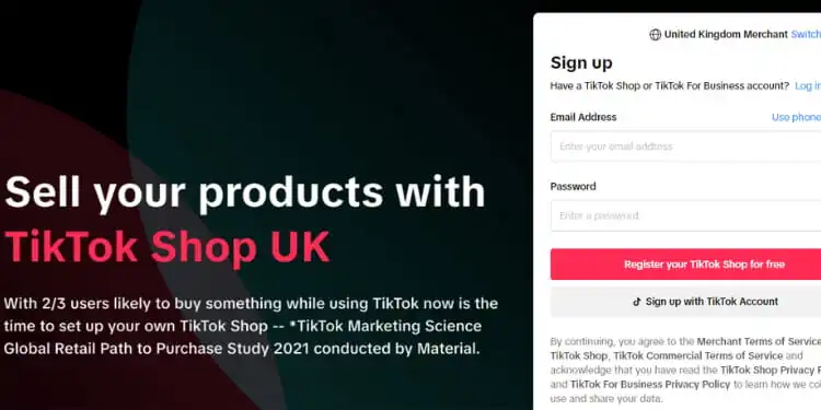 Sign Up for TikTok Shop