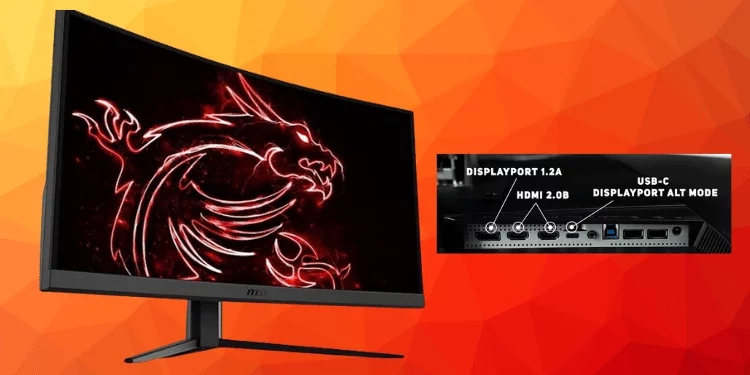 MSI monitor accept HDMI, DisplayPort, and DVI-D