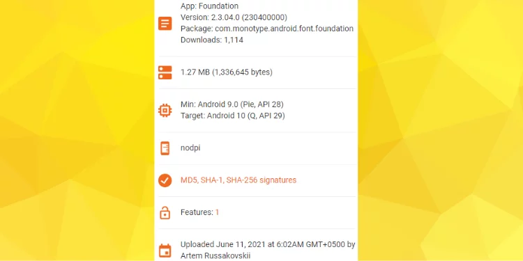 Foundation App details