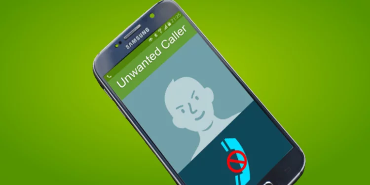 Unwanted caller on phone
