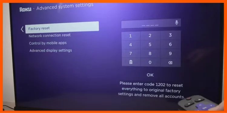 Factory Reset on Roku TV