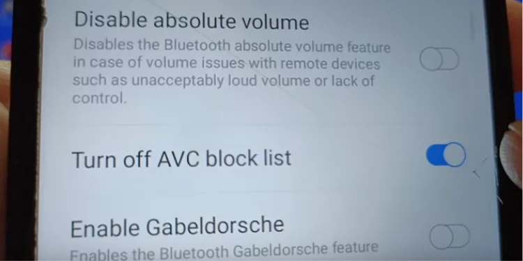 Turn off AVC block list