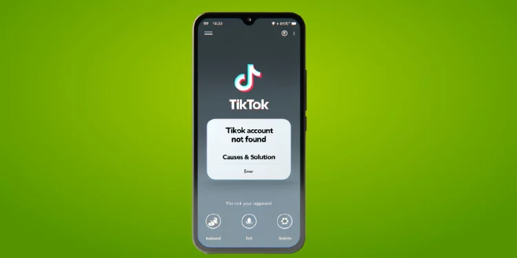 Tiktok account not found on mobile