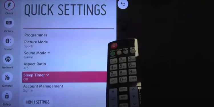 Modify the Sleep Timer with remote